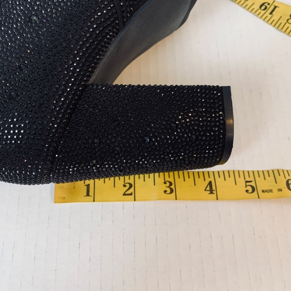 Torrid Stretch Embellished Bootie Size 8.5 WW Black Glass Beads Whimsygoth Bling - Picture 9 of 11